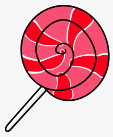 Lolly, Pop, Candy, Red, Pink, Swirly, Sugar - Candy Clip Art, HD Png Download, Free Download