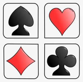 Playing Card Symbols Clip Art Png - Symbols In Card Game, Transparent Png, Free Download