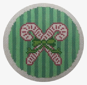 Pink & Green Candy Canes - Cross-stitch, HD Png Download, Free Download