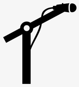 Microphone On A Mic Stand - Standing Mic Icon Png, Transparent Png, Free Download