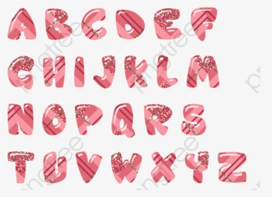 Creative Pink Candy Letters - Alphabet, HD Png Download, Free Download
