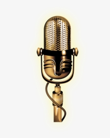 Transparent Mic Stand Clipart - Transparent Golden Microphone Png, Png Download, Free Download