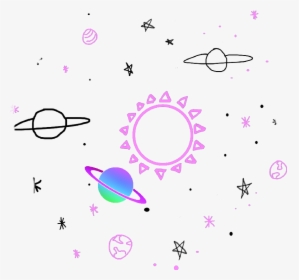Sticker Space Tumblr Colors Cute Pink Purple Stars - Planeta Tumblr Png, Transparent Png, Free Download