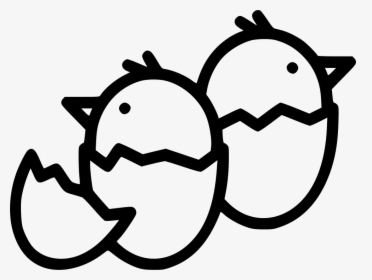Chicken Egg Hatch Cute Chickling - Chicken And Egg Icon, HD Png Download, Free Download