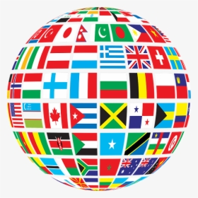 World Globe With Images Of Country Flags On It - World Gk, HD Png Download, Free Download