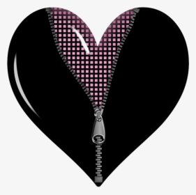 Black Zipped Heart Png Picture - Zipped Up Heart, Transparent Png, Free Download