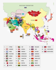 Many Countries Are There In Asia, HD Png Download, Free Download