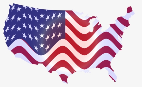 America Clipart Wavy - Clip Art Usa Flag Map, HD Png Download, Free Download