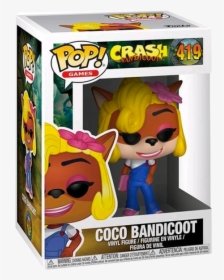 419 Coco Bandicoot Pop Vinyl Figre Crash Bandicoot - Crash Bandicoot Pop Coco, HD Png Download, Free Download