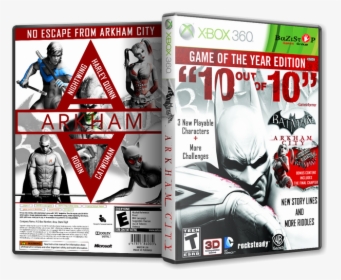 Batman Arkham City Game Of The Year Edition Box Cover - Batman Arkham City Game Of The Year Edition Box Art, HD Png Download, Free Download