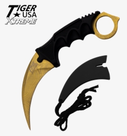Blade Clipart Hunting Knife - Karambit Blue Damascus Steel, HD Png Download, Free Download