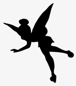 Silhouette Think Disney Fairies Tinkerbell Silhouettes - Tinkerbell Silhouette, HD Png Download, Free Download