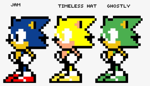 Transparent Sonic Hat Png - Minecraft Pixel Art Ideas Sonic, Png Download, Free Download